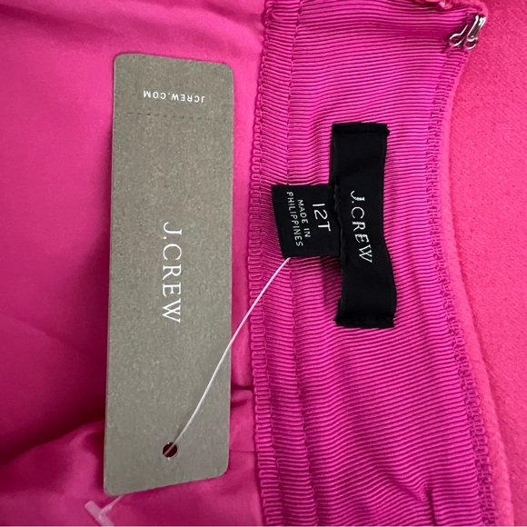 J.Crew Patch Pocket Wool Double-Serge Fuchsia Pink Mini Skirt Size 12 Tall NWT - Picture 10 of 14